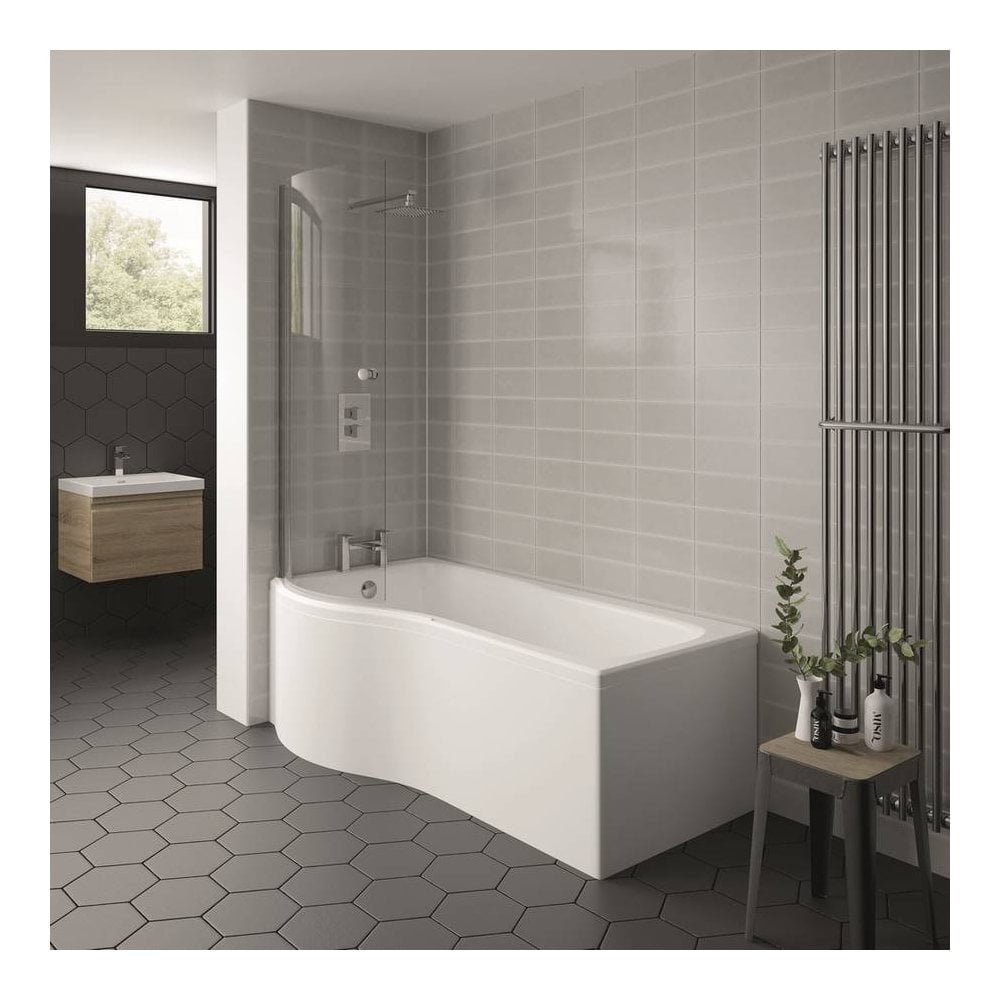 Oblique P Shaped Shower Bath