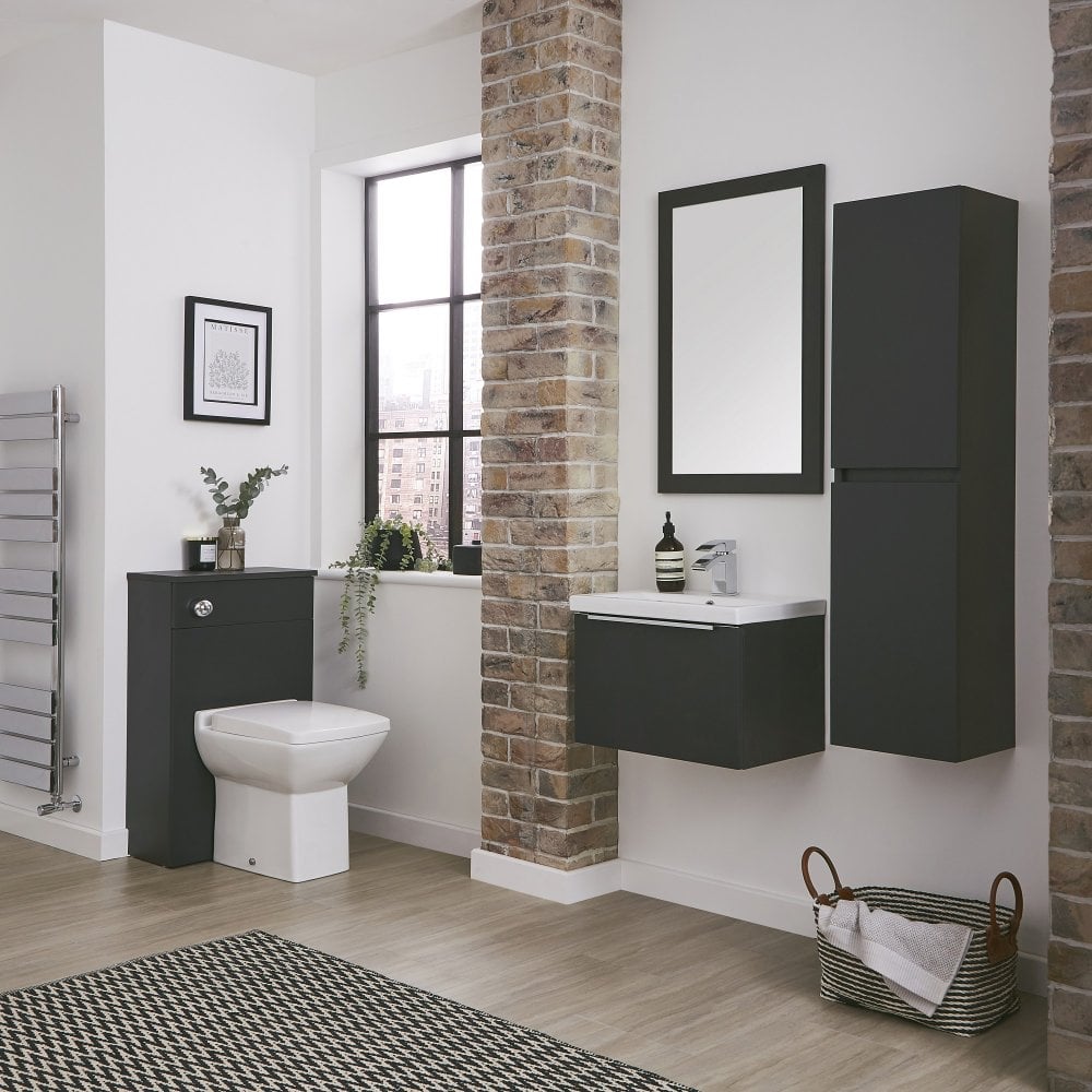 Kore Wall Hung 500mm Drawer Unit Matt Dark Grey