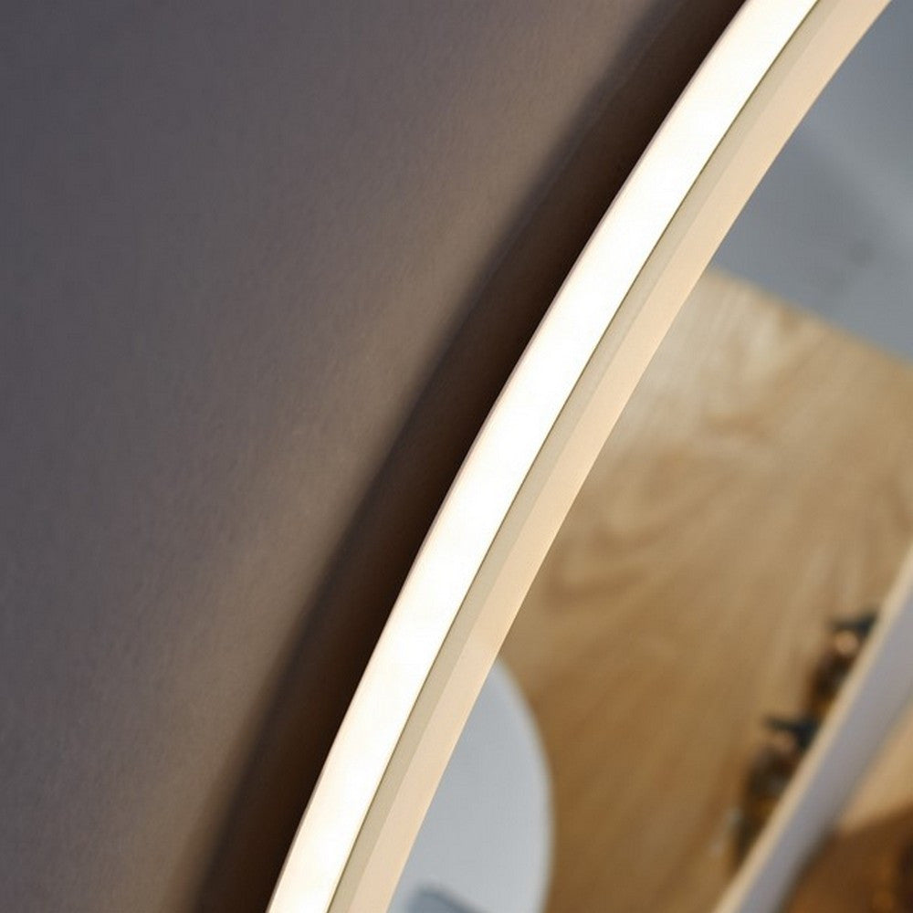 Burleigh Round Mirror with White Acrylic Edge