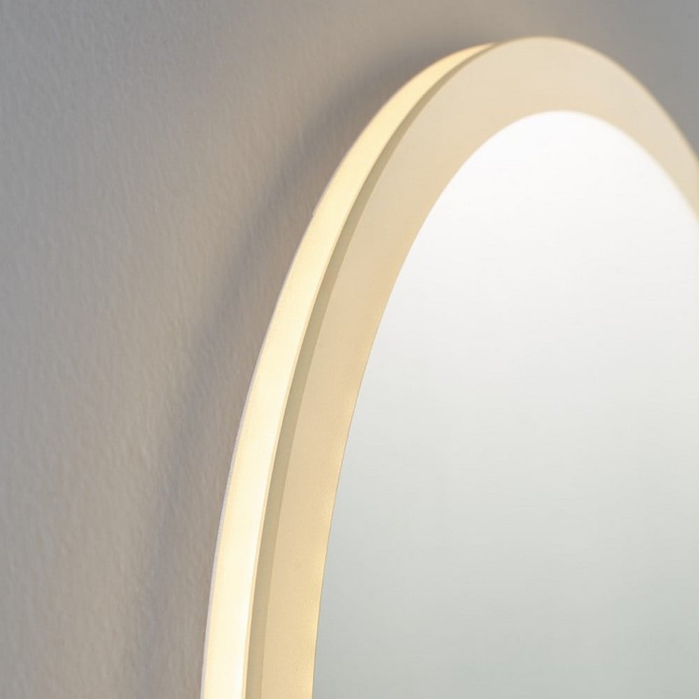 Burleigh Round Mirror with White Acrylic Edge