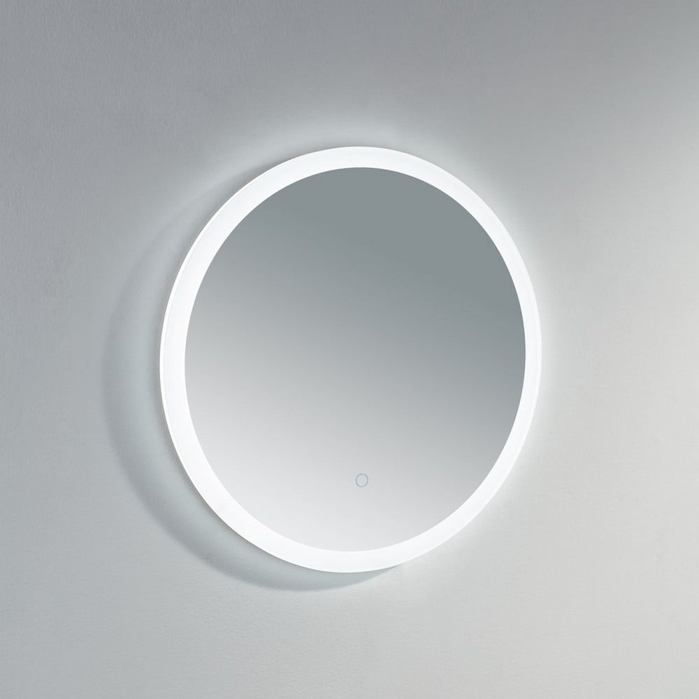 Burleigh Round Mirror with White Acrylic Edge