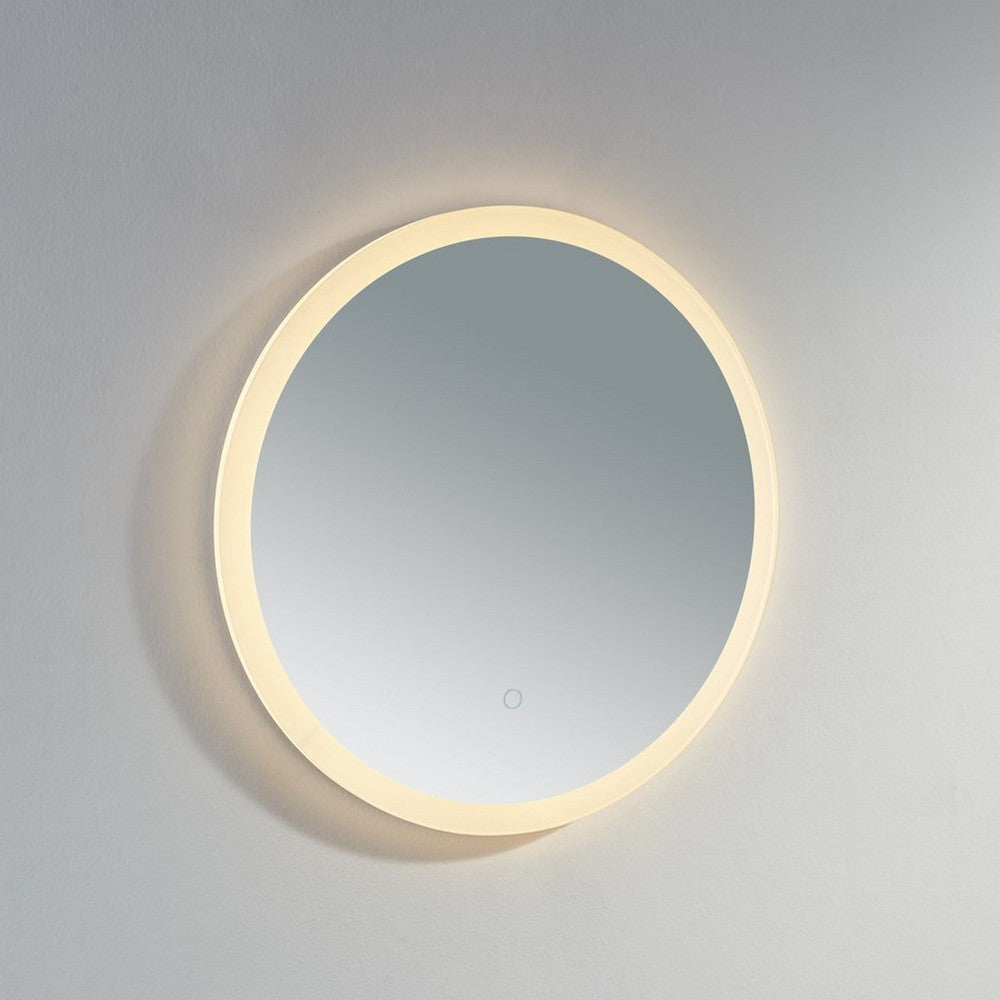 Burleigh Round Mirror with White Acrylic Edge