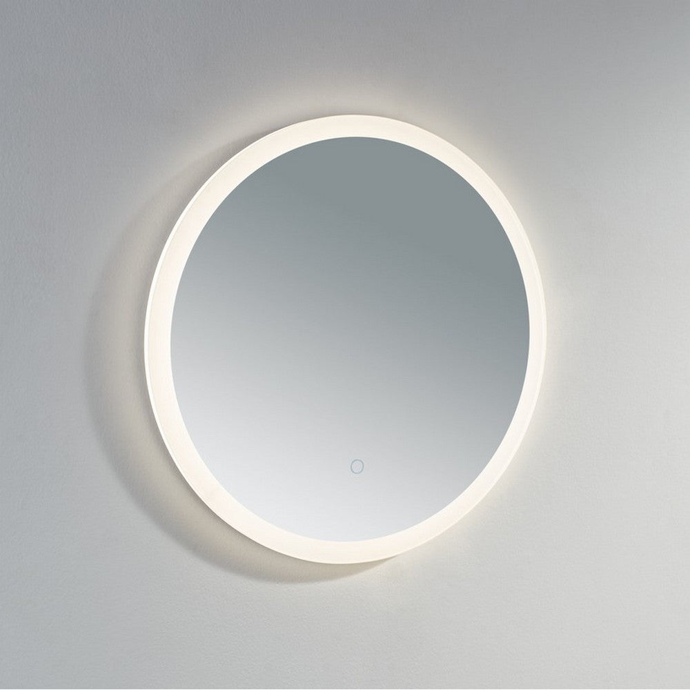 Burleigh Round Mirror with White Acrylic Edge