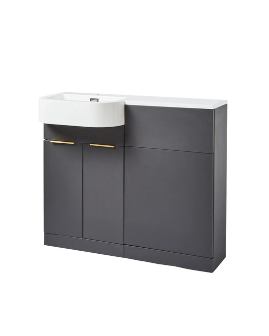 Fusion WC Unit Matt Dark Grey