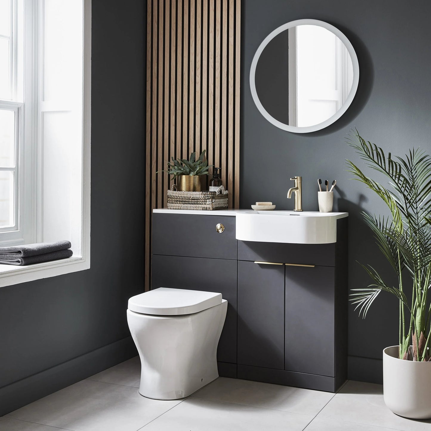 Fusion WC Unit Matt Dark Grey