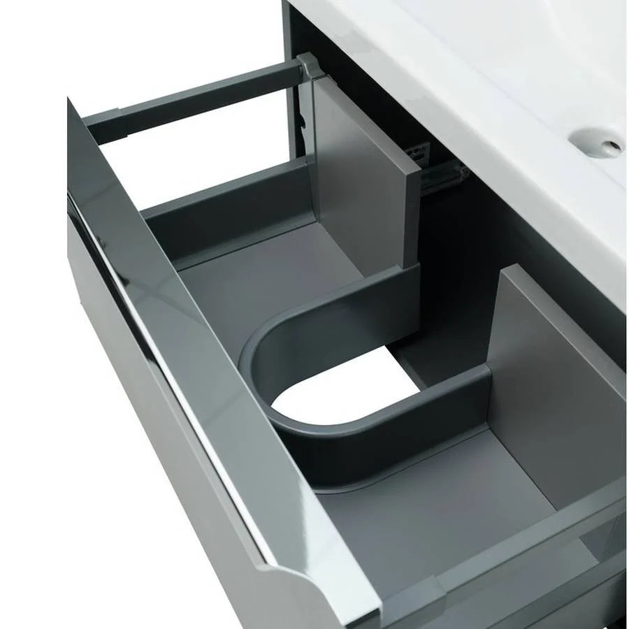 Kore Wall Hung 800mm Drawer Unit Matt Dark Grey
