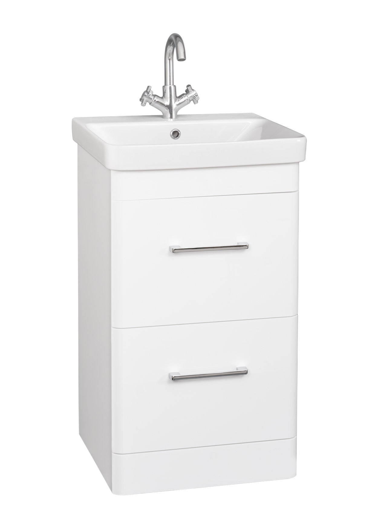Options 24 500mm 2 Drawer Unit White