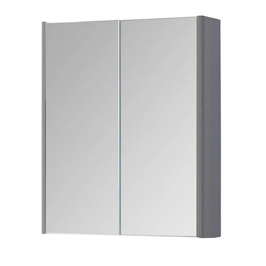 Options 24 600mm Mirror Cabinet Cool Grey