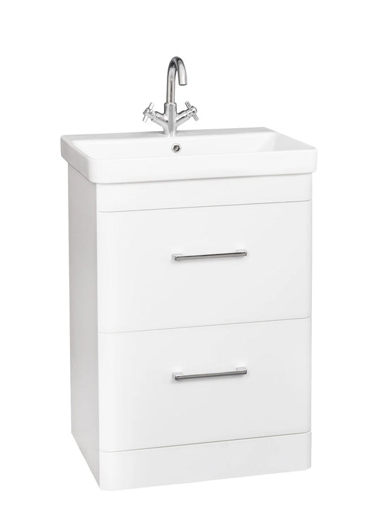 Options 24 600mm 2 Drawer Unit White
