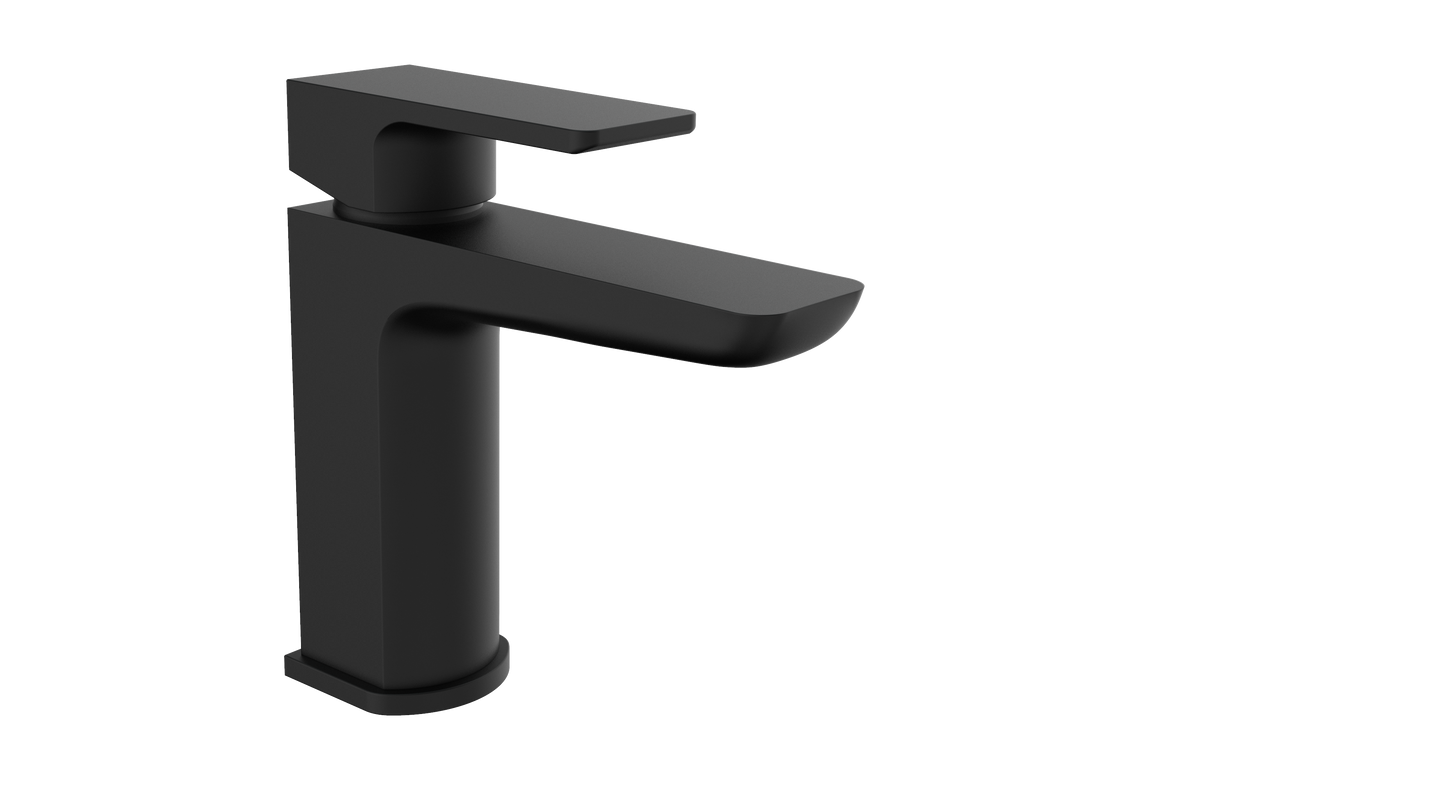 Kolt Mono Basin Mixer with Click Waste – Matt Black