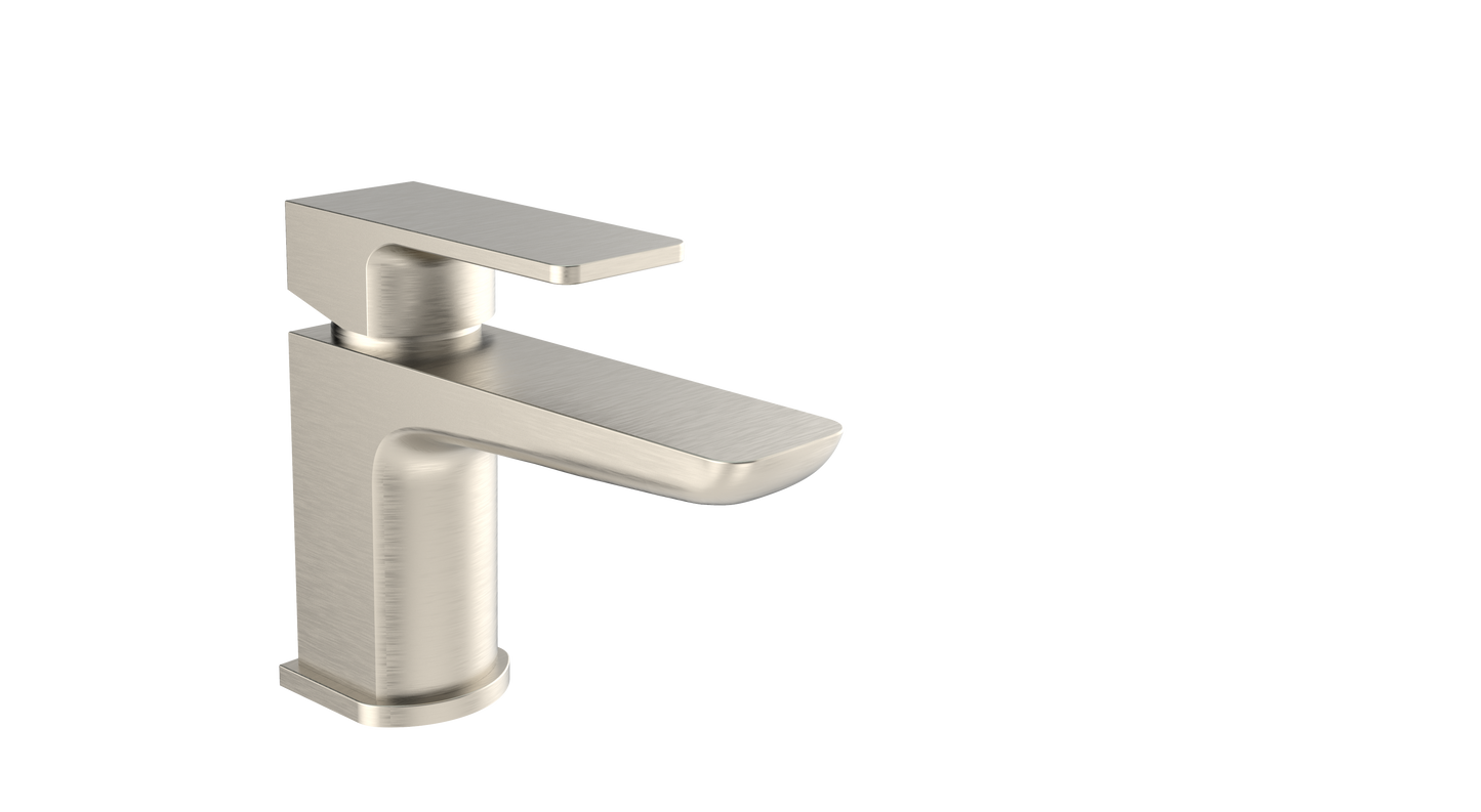 Kolt Mini Mono Basin Mixer with Click Waste – Brushed Nickel