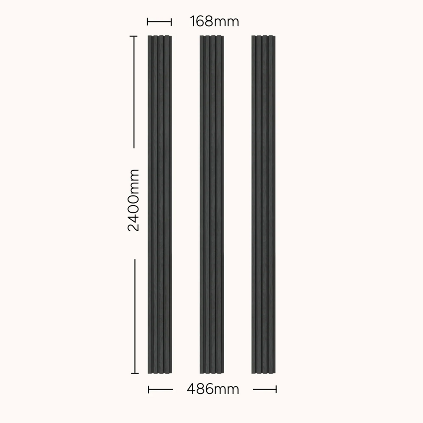 SlatWall Waterproof Charcoal