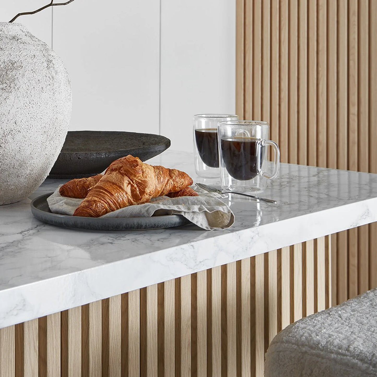 SlatWall Waterproof Natural Oak