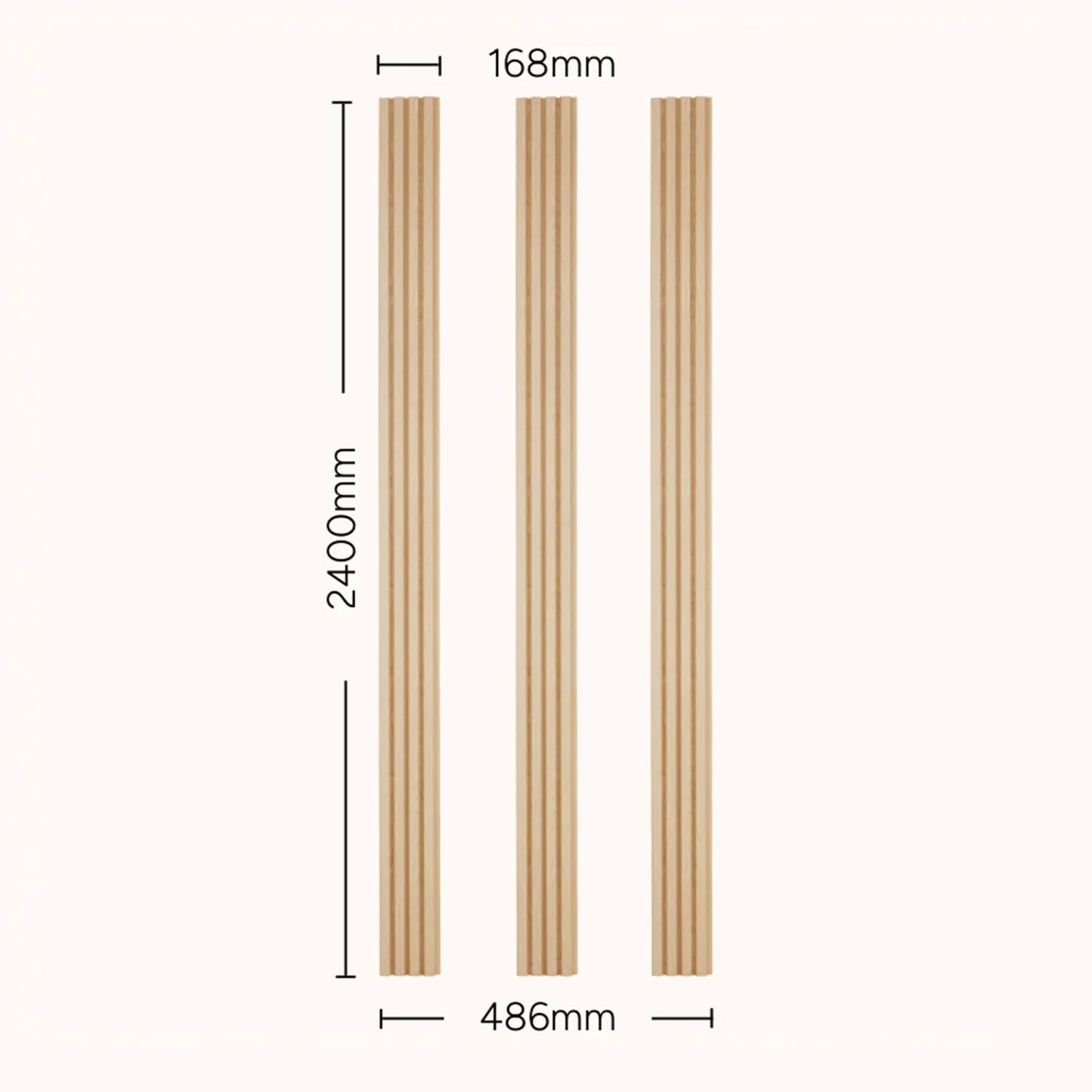 SlatWall Waterproof Natural Oak