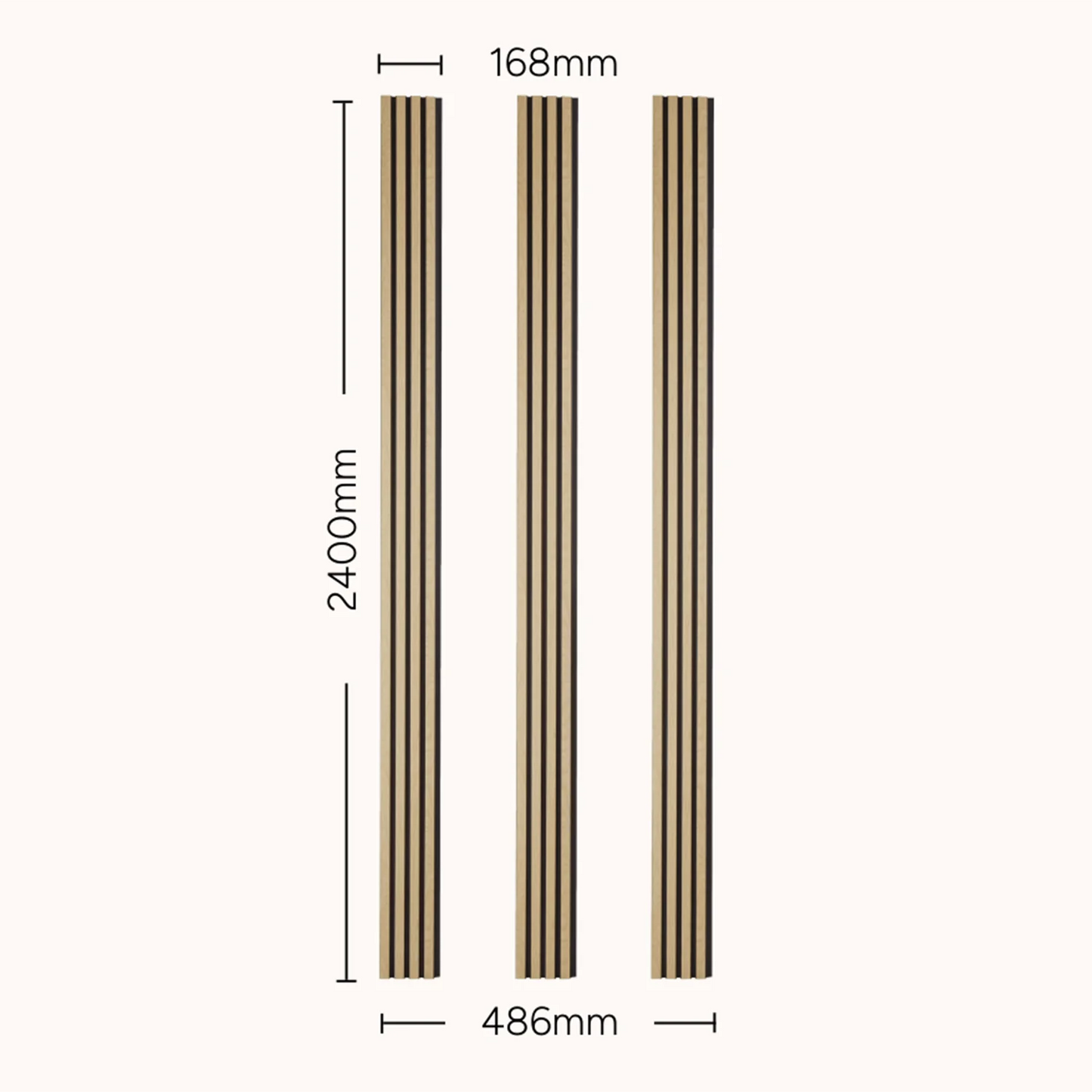 SlatWall Waterproof Natural Oak and Black