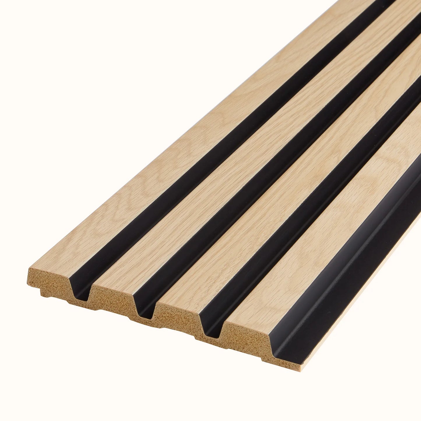 SlatWall Waterproof Natural Oak and Black