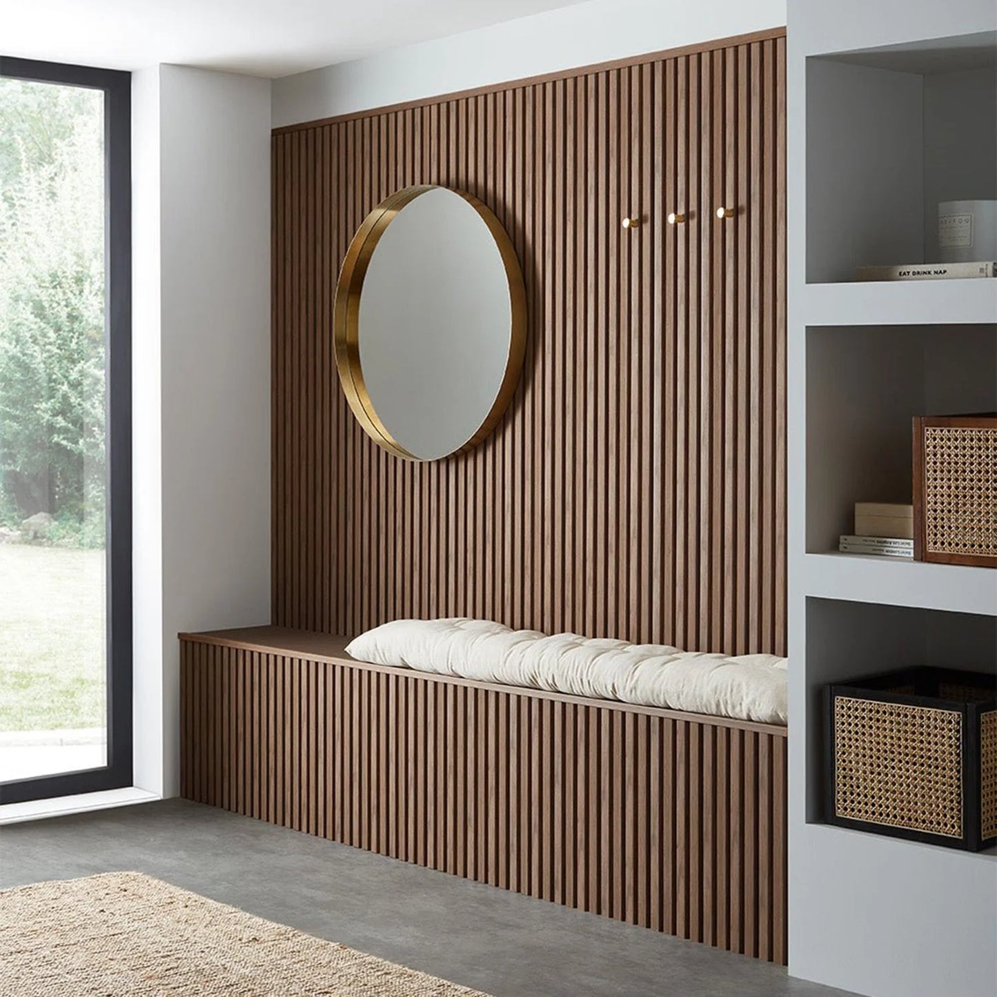 SlatWall Waterproof Walnut