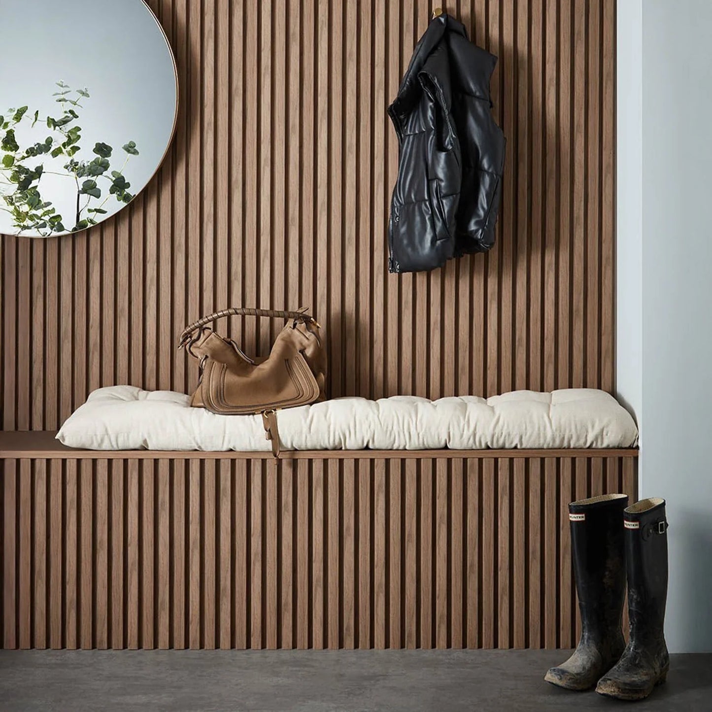 SlatWall Waterproof Walnut