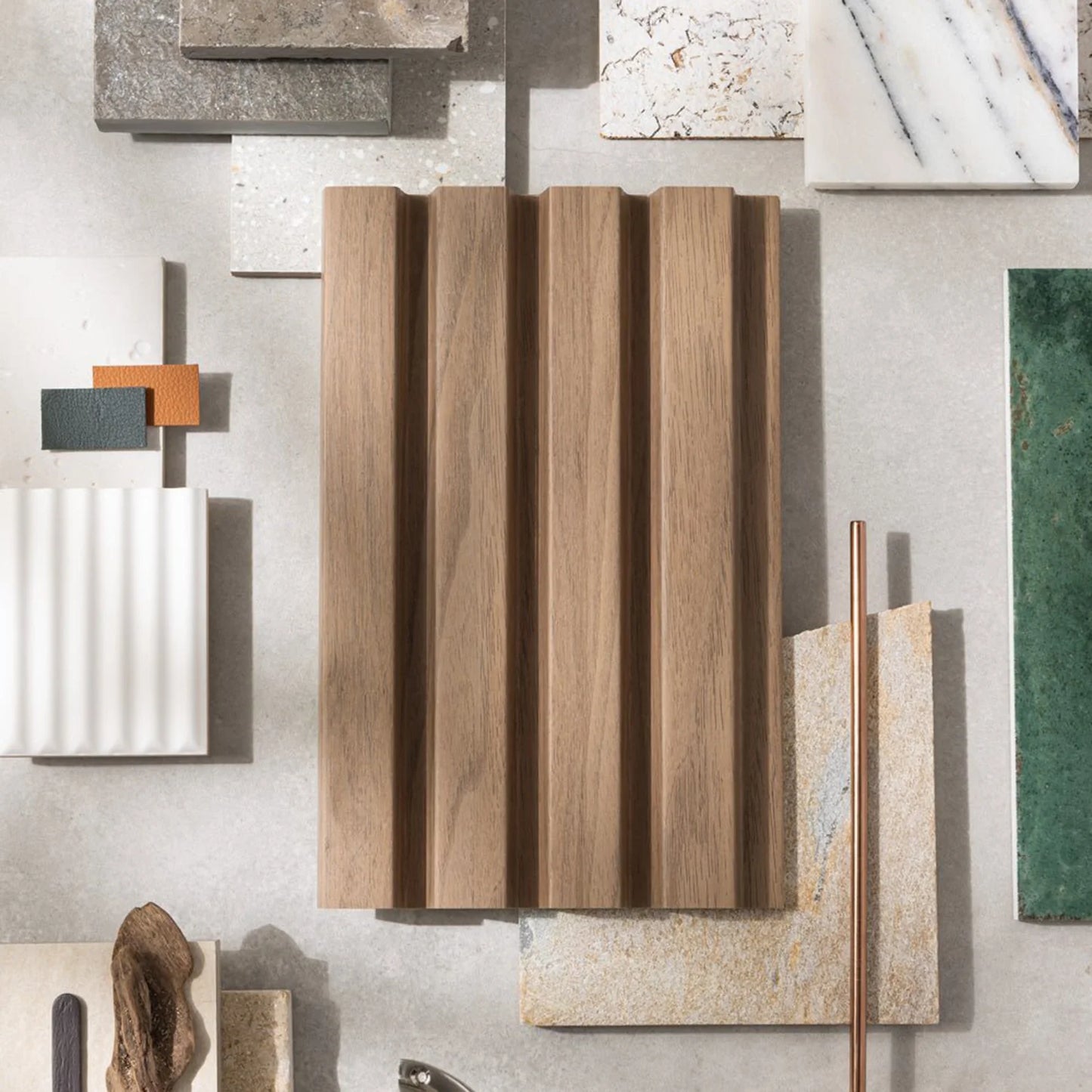 SlatWall Waterproof Walnut