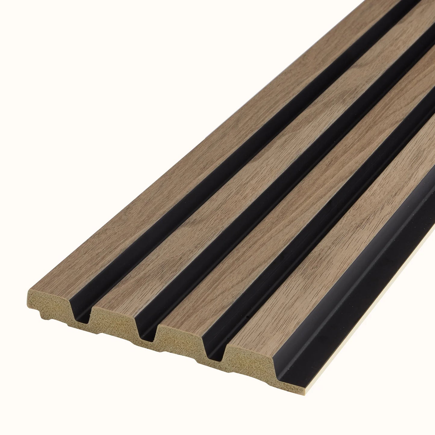 SlatWall Waterproof Walnut and Black